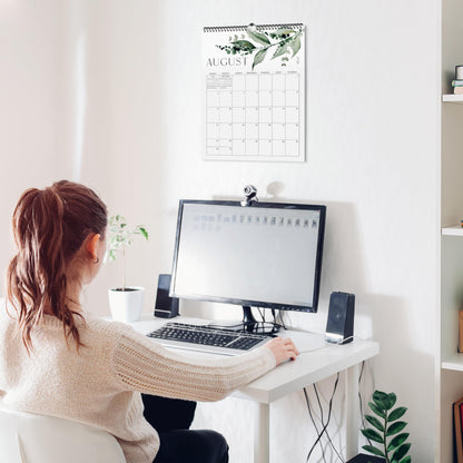 Aesthetic 2026 Wall Calendar - Runs from January 2026 Until July 2027 - The Perfect Large Modern Greenery Calendar Planner for Easy Organizing