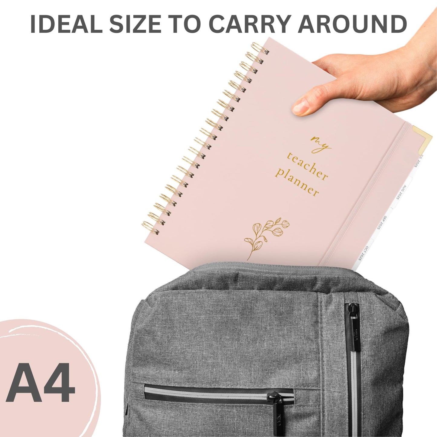 Aesthetic Teacher Planner For The 2025-2026 Academic School Year - Your All Incl. 8.5" x 11" Lesson Plan Book Supplies - Easily Organize Your Daily, Weekly & Monthly Classroom/Homeschool Schedule