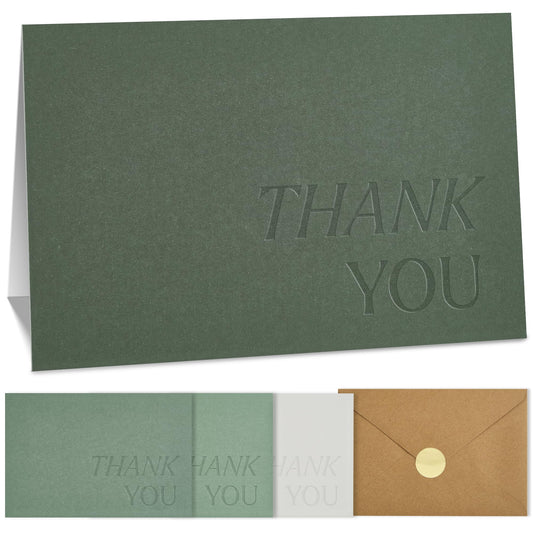 Beautiful Thank You Cards Set of 30 With Envelopes and Stickers - Elegant Blank Cards For Personalized Notes - Perfect Bulk Stationary Set For All Occasions incl. Weddings, Business & Baby Showers