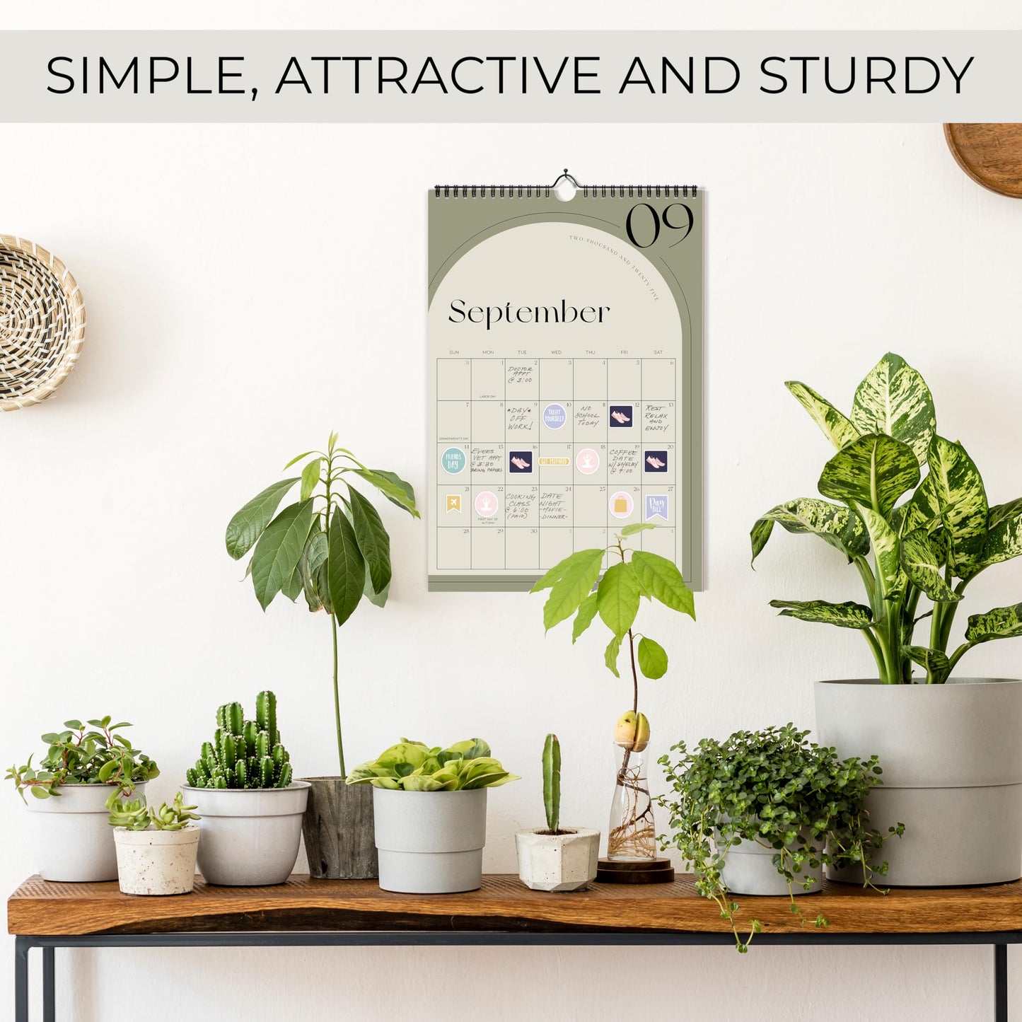 Aesthetic 2025-2026 Wall Calendar - Runs from June 2025 Until December 2026 - The Perfect Wall Hanging Calendar Planner for Easy Organizing
