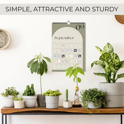 Aesthetic 2025-2026 Wall Calendar - Runs from June 2025 Until December 2026 - The Perfect Wall Hanging Calendar Planner for Easy Organizing