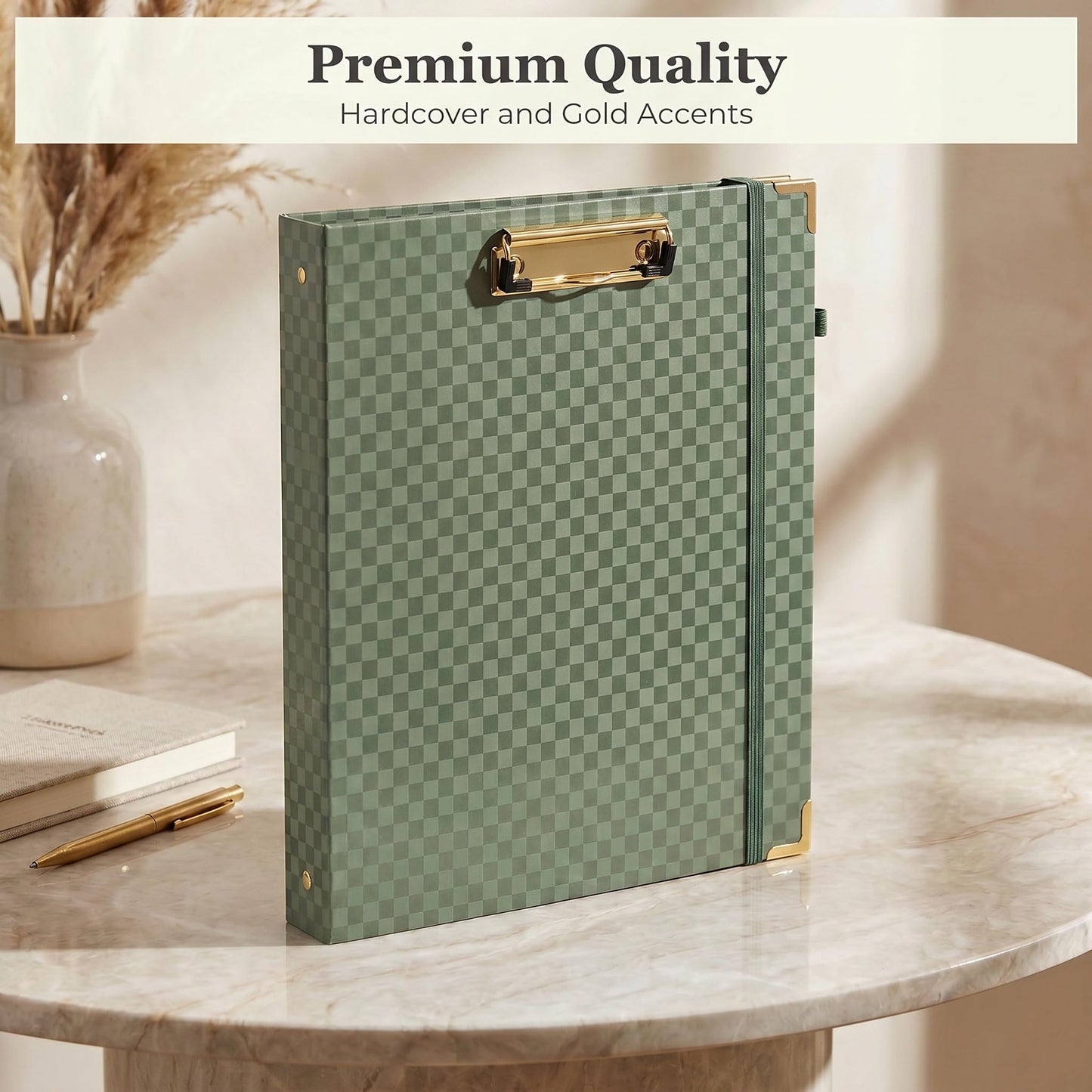 ZICOTO Elegant Clipboard Binder with Dividers - Professional Document Portfolio Notepad for Office, School, Home - with Tabs and File Folder for Easy Organization