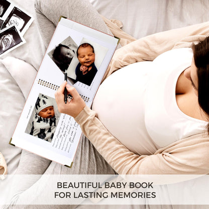 Keepsake Baby Memory Book for Boys and Girls - Timeless First 5 Year Baby Book - Neutral Journal Scrapbook or Photo Album - Record a Milestone for Every Event from Birth to Age 5