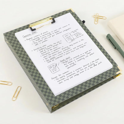 ZICOTO Elegant Clipboard Binder with Dividers - Professional Document Portfolio Notepad for Office, School, Home - with Tabs and File Folder for Easy Organization