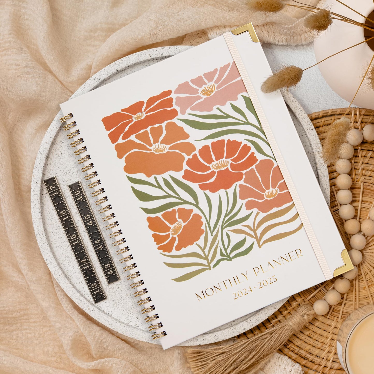 Beautiful 2025 Monthly Planner and Calendar Book - To Do List Notebook That Easily Organizes Your Tasks to Boost Productivity - Runs Until December 2025