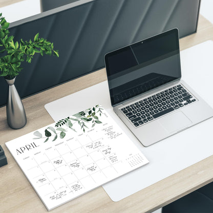 Aesthetic 2024-2025 Desk Calendar - Runs From January 2024 Until July 2025 - The Perfect Big Desktop/Wall Calendar 16"x12" for Easy Organizing