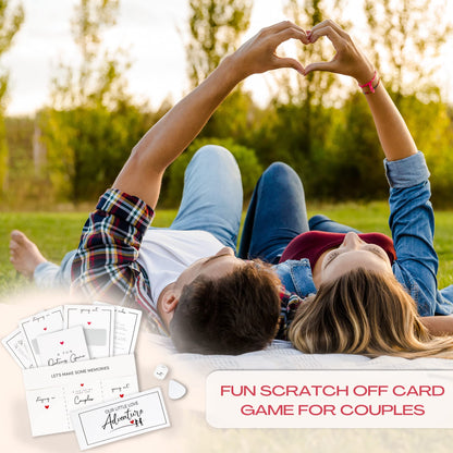 ZICOTO 40 Fun Date Night Ideas for Couples - The Perfect Scratch Off Card Deck Game for Unique Date Night Adventures - Great for Him/Your Boyfriend, Husband, Girlfriend or Wife