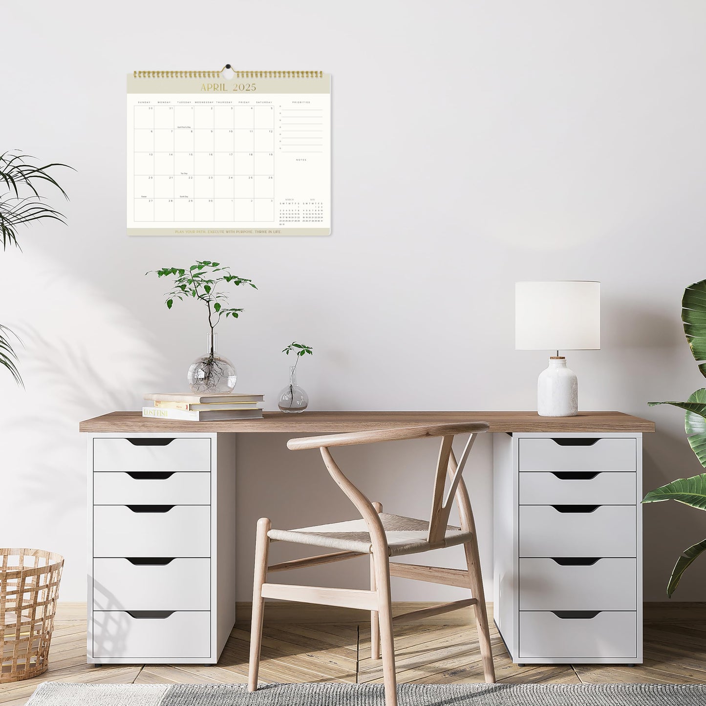 Aesthetic 2025-2026 Wall Calendar - Runs from January 2025 Until July 2026 - The Perfect Wall Hanging Calendar Planner for Easy Organizing