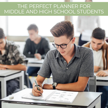 Aesthetic 2026-2027 Student Planner To Stay Organized - A Beautiful 8.5" x 5.8" Checkered Planner for Middle and High School Students with Weekly & Monthly Spreads For The 26-27 Academic Year