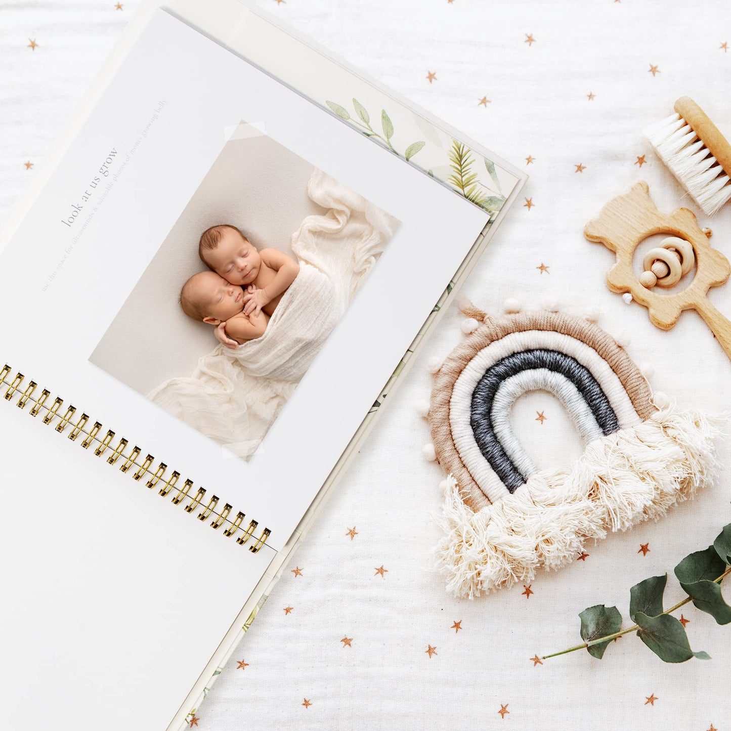 Keepsake Baby Memory Book for Boys & Girls - Timeless First 5 Year Baby Book Photo Album - Gender Neutral Journal Scrapbook - Record a Milestone for Every Event from Birth to Age 5