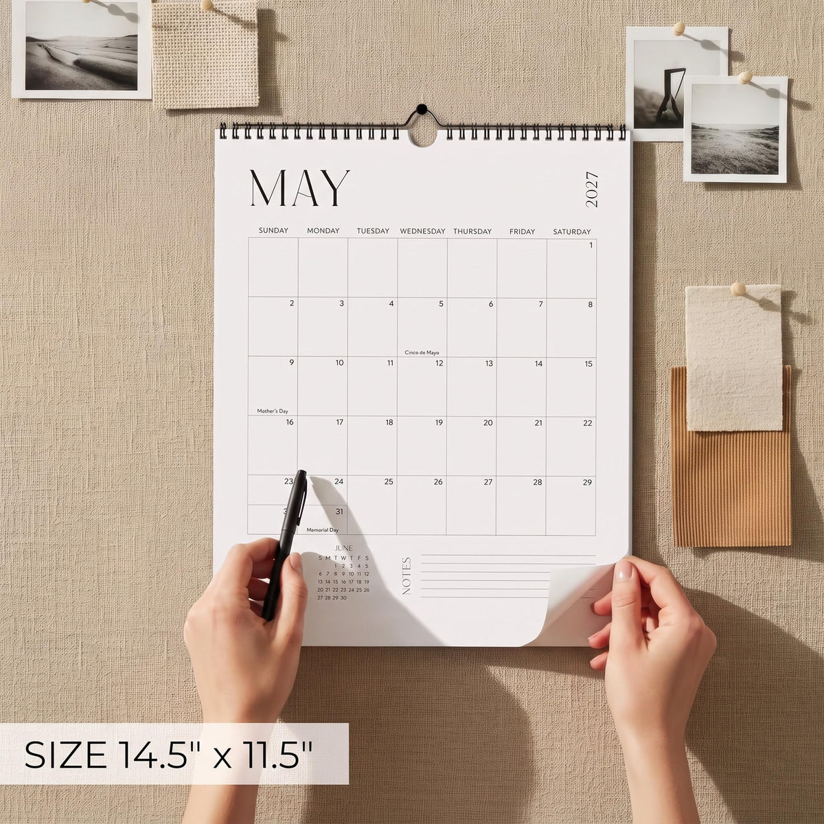 Beautiful 2026-2027 Wall Calendar - Runs from January 2027 until July 2028