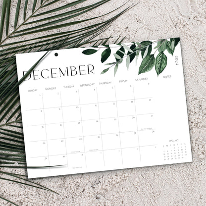 Aesthetic 2024-2025 Desk Calendar - Runs From January 2024 Until July 2025 - The Perfect Big Desktop/Wall Calendar 16"x12" for Easy Organizing