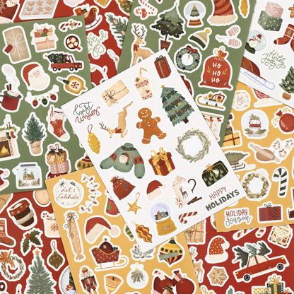 Fun Christmas Stickers for Kids - Large Set of 400 Holiday Stickers for Chritmas Party Favors, Gifts, Cards, Treats, Crafts and Toys - Fun Bulk Sticker Set for Xmas Gift Bags and as Stocking Stuffers