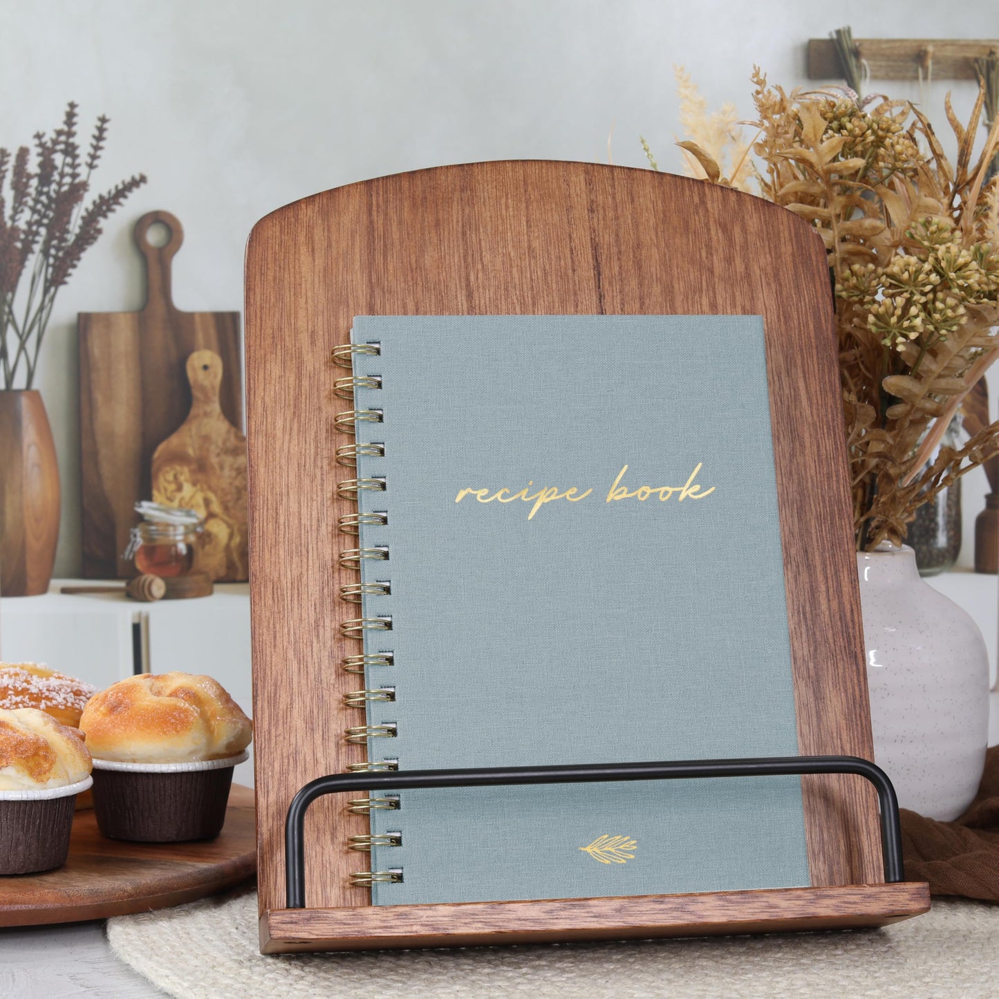 ZICOTO Aesthetic Blank Recipe Book with Linen Cover - The Perfect Recipe Notebook to Write in Your Own Recipes - Beautiful Blank Cookbook to Organize Your Recipes