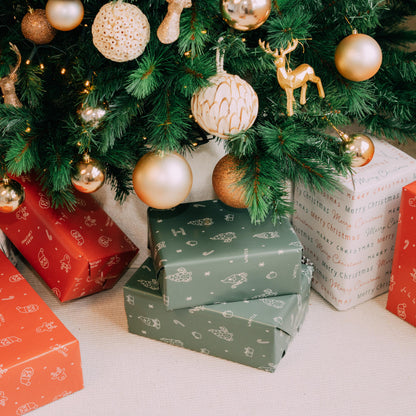 Beautiful Christmas Gift Wrapping Paper Rolls For Small & Medium Size Gifts - Set of 3 Quality Paper Rolls With Cute Designs - Add a Touch of Magic to Every Gift You Wrap - 17 in x 120 in Per Roll