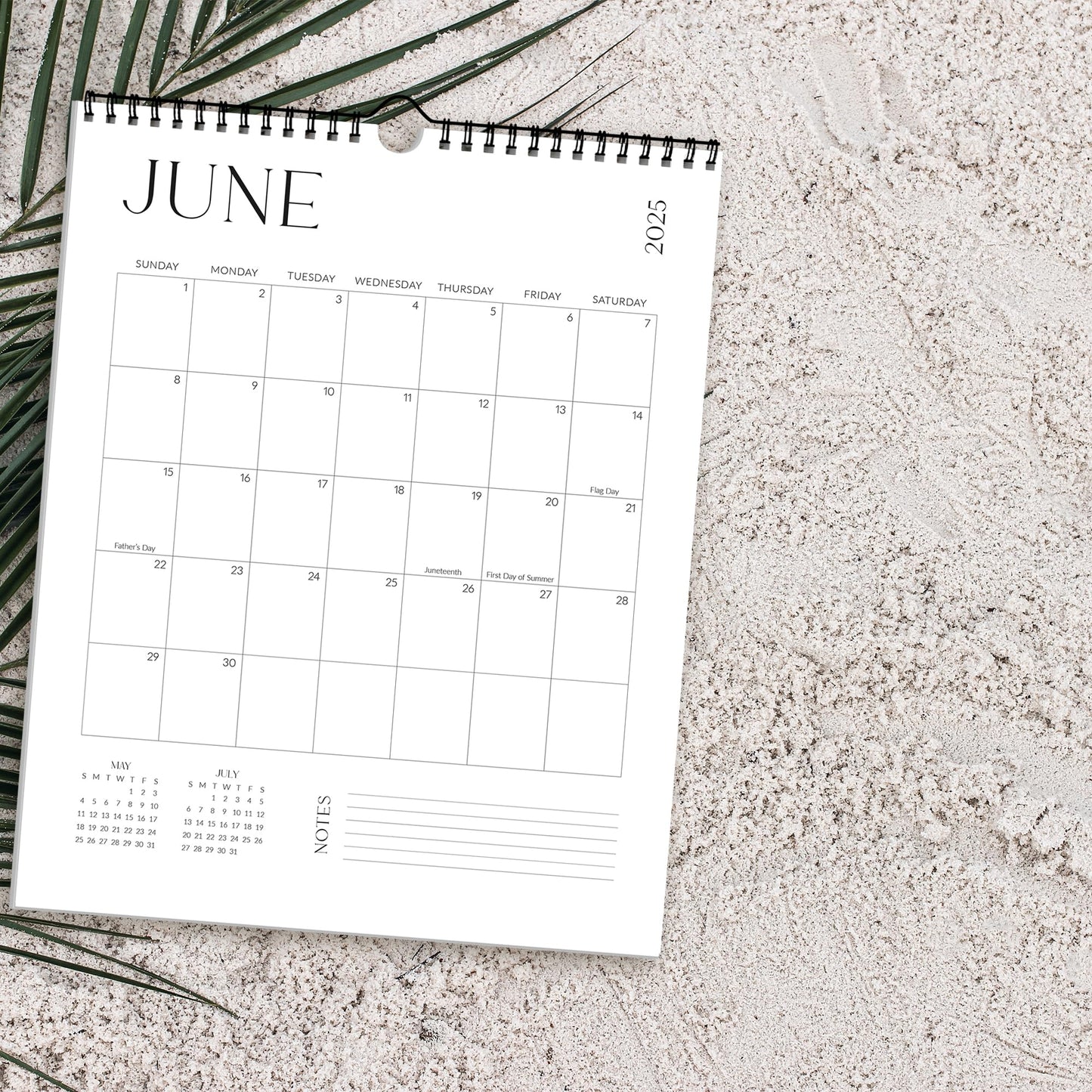 Beautiful 2025 Wall Calendar - Runs from June 2024 until December 2025 - 14.5"x11.5" 2024-2025 Office Wall Calendar for Easy Organizing