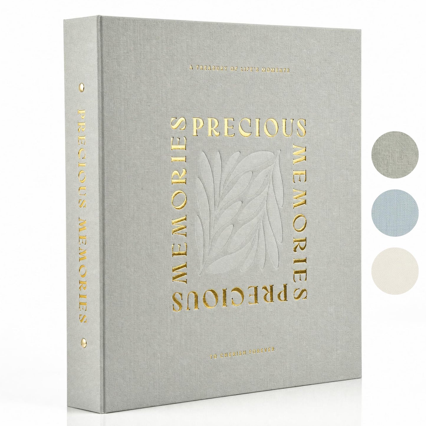 Beautiful Linen Photo Album For 4x6 Photos - Safely Holds Up To 500 Pictures of Unique Memories - The Perfect Big Photo Book To Store All Pictures of Treasured Family, Baby or Wedding Moments