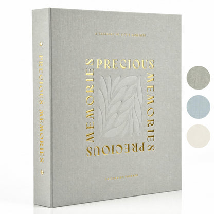 Beautiful Linen Photo Album For 4x6 Photos - Safely Holds Up To 500 Pictures of Unique Memories - The Perfect Big Photo Book To Store All Pictures of Treasured Family, Baby or Wedding Moments