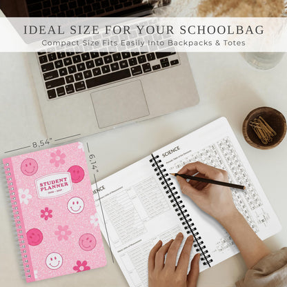 Aesthetic 2027 Student Planner To Stay Organized - A Beautiful 8.5" x 6.1" Planner for Middle and High School Students with Weekly & Monthly Spreads For The 26-27 Academic Year