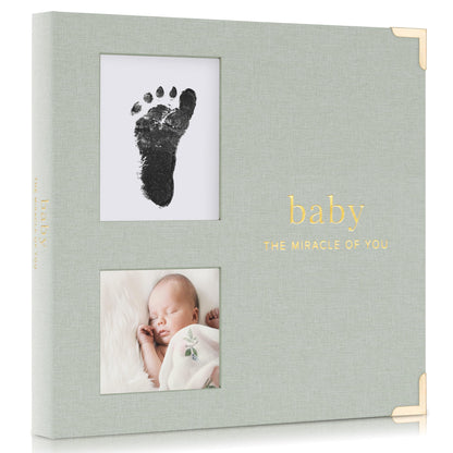 Keepsake Baby Memory Book for Boys and Girls - Timeless First 5 Year Baby Book With Photoslots - Cute Journal Scrapbook or Photo Album - Record a Milestone for Every Event from Birth to Age 5