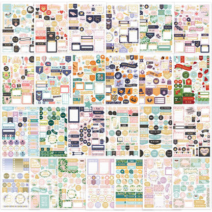 Aesthetic Greenery Planner Stickers for Fun Planning - 1100+ Stunning Gold Foil Monthly Designs - The Perfect Scrapbook Sticker Accessories to Enhance Your Daily Calendar and Planner Journaling