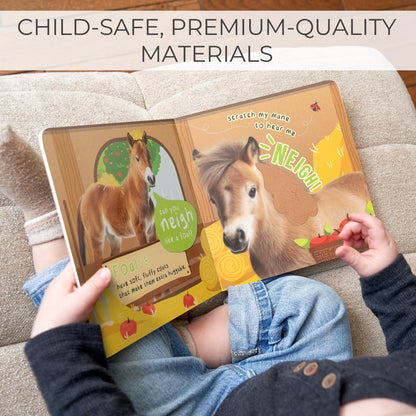 Fun Touch and Feel Sound Book for Babies and Toddlers - Interactive Sensory Book with Animal Noises for 1-3 Year Olds - Perfect Sound Book Toy for Baby Showers & Newborn/Infant Gift 12-18 Months