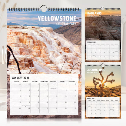 Aesthetic National Park Calendar 2026 - The Perfect Monthly Wall Calendar With Breathtaking Pictures - Runs From October 2025 Until December 2026