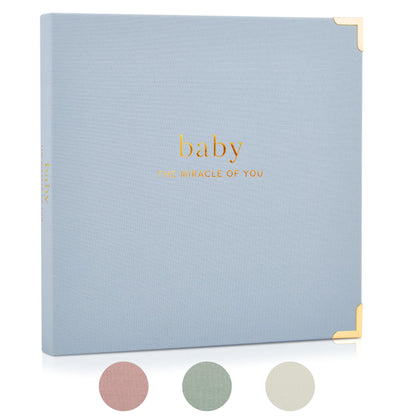 Keepsake Baby Memory Book for Boys and Girls - Timeless First 5 Year Baby Book - Neutral Journal Scrapbook or Photo Album - Record a Milestone for Every Event from Birth to Age 5