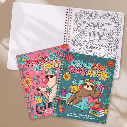 Beautiful Coloring Book Set of 2 for Adult Relaxation - Funny Designs