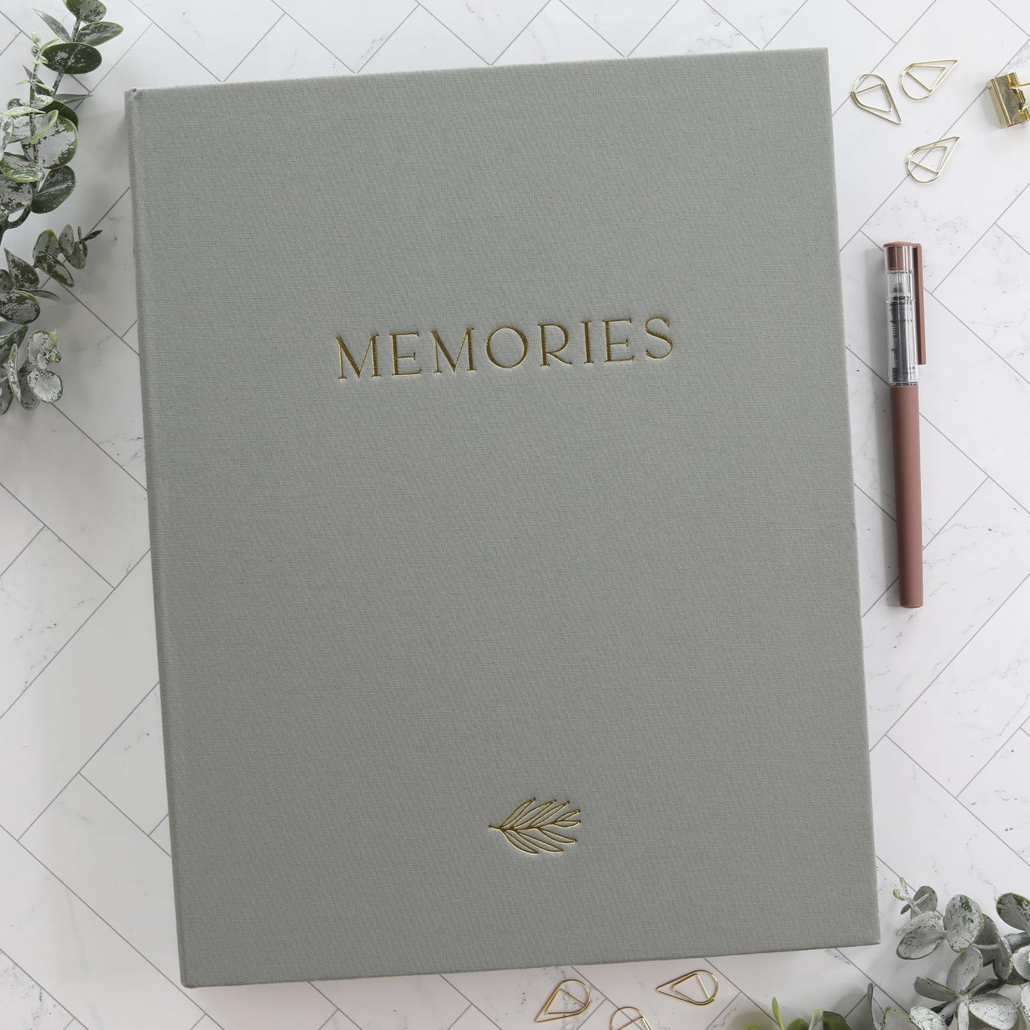 Beautiful Linen Photo Album For 4x6 Photos - Safely Holds Up To 256 Pictures of Unique Memories - The Perfect Large Photo Book To Store All Pictures of Treasured Family, Baby or Wedding Moments