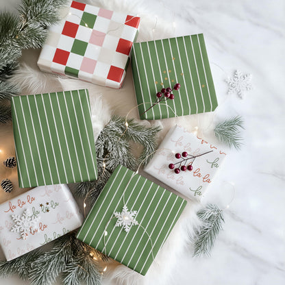 Beautiful Christmas Gift Wrapping Paper Rolls For Small & Medium Size Gifts - Set of 3 Quality Paper Rolls With Cute Designs - Add a Touch of Magic to Every Gift You Wrap - 17 in x 120 in Per Roll