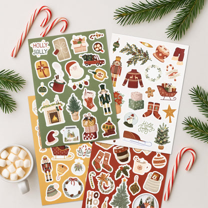 Fun Christmas Stickers for Kids - Large Set of 400 Holiday Stickers for Chritmas Party Favors, Gifts, Cards, Treats, Crafts and Toys - Fun Bulk Sticker Set for Xmas Gift Bags and as Stocking Stuffers