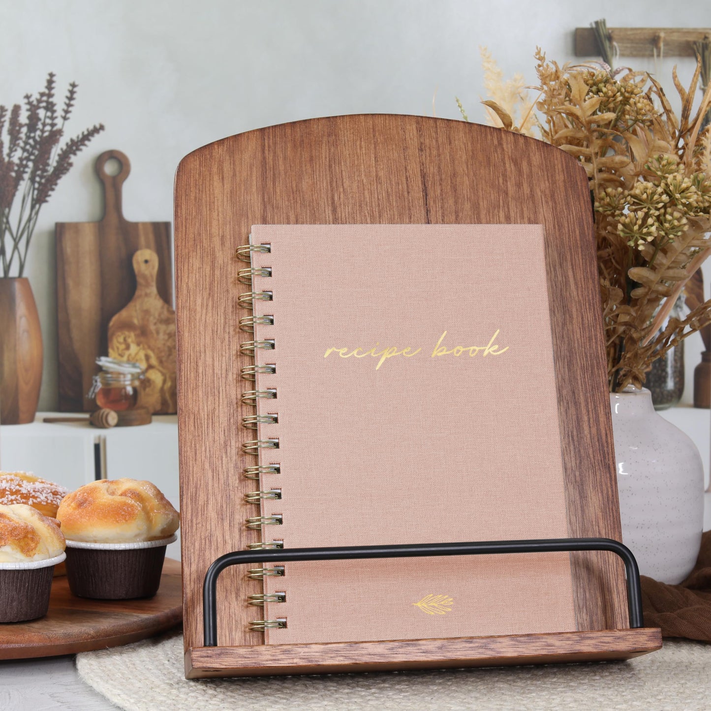 ZICOTO Aesthetic Blank Recipe Book with Linen Cover - The Perfect Recipe Notebook to Write in Your Own Recipes - Beautiful Blank Cookbook to Organize Your Recipes