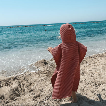 ZICOTO Soft Hooded Beach Towel for Kids - Cute Towel for Babies and Toddler Made of Waffle Cotton - Perfect Lightweight and Absorbent for Bath, Beach, Pool