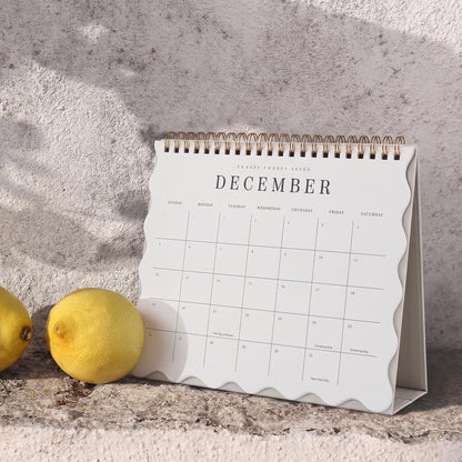 Aesthetic Desk Calendar 2027-2028 - Runs from January 2027 until July 2028