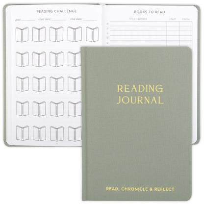 ZICOTO Beautiful Reading Journal for Book Lovers - Linen Hard Cover Book Makes a Great Gift for Readers - The Perfect Tracker with Reading Log & Review Pages For Keeping Notes on Your Favorite Books