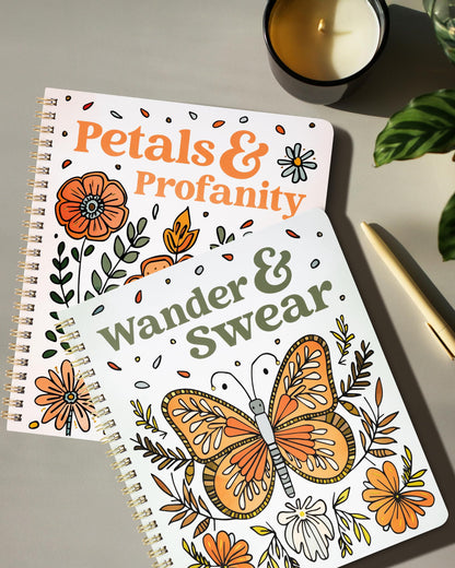Beautiful Coloring Book Set of 2 for Adult Relaxation - Funny Coloring Books with Floral Designs for a lot of Laughs - The Perfect Stress-Relieving Gift for Women