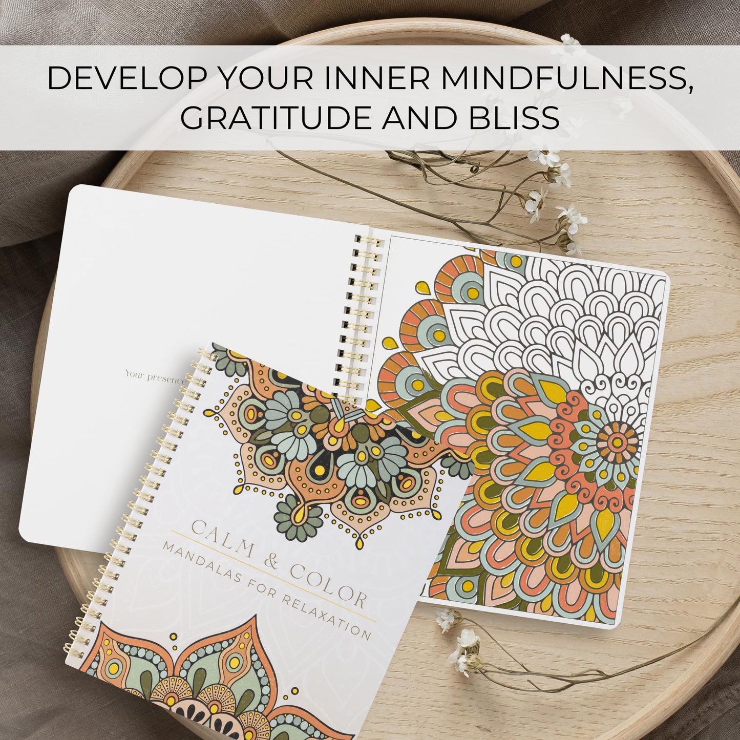 Beautiful Adult Coloring Book Set of 2 for Relaxation - Mandala Coloring Books with Inspirational Quotes Making it a Great Gift - Perfect Stress-Relieving Books Fun to Color for Women