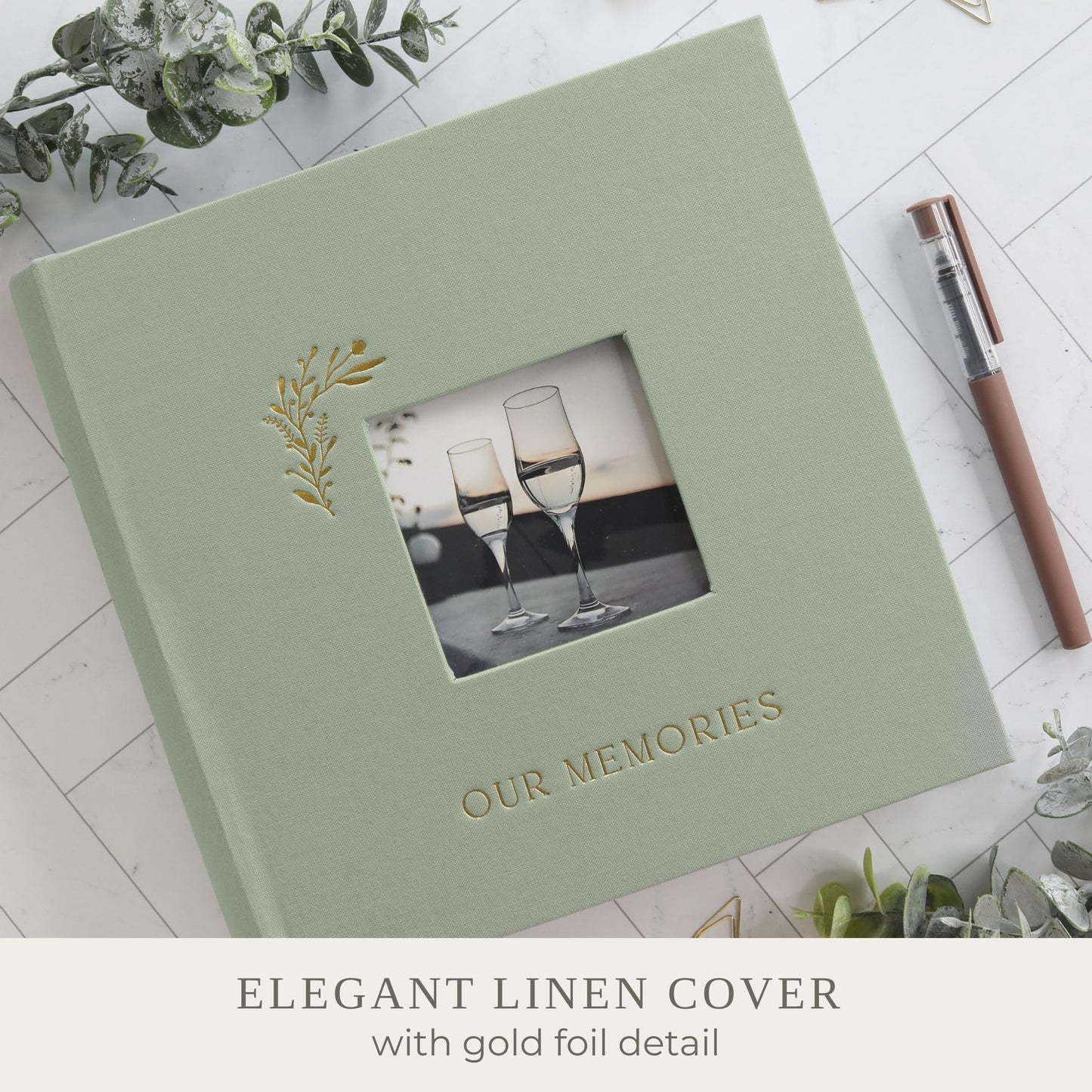 Beautiful Photo Album for 4x6 Pictures - Perfect Picture Book for Wedding, Baby Shower and more - 200 Photo Slots Albums to Collect Your Memories