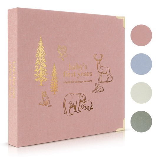 Keepsake Baby Memory Book for Boys and Girls - Timeless First 5 Year Baby Book - Neutral Journal Scrapbook or Photo Album - Record a Milestone for Every Event from Birth to Age 5