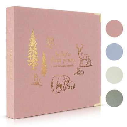 Keepsake Baby Memory Book for Boys and Girls - Timeless First 5 Year Baby Book - Neutral Journal Scrapbook or Photo Album - Record a Milestone for Every Event from Birth to Age 5