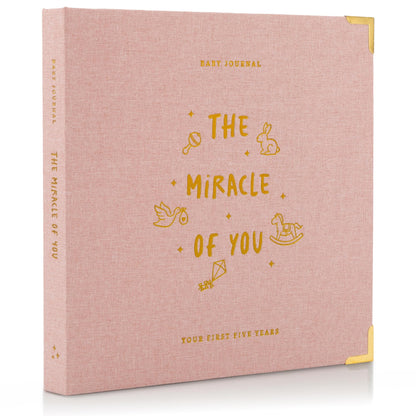 Keepsake Baby Memory Book for Boys and Girls – Timeless First 5 Year Baby Book – Neutral Journal Scrapbook or Photo Album - Record a Milestone for Every Event from Birth to Age 5