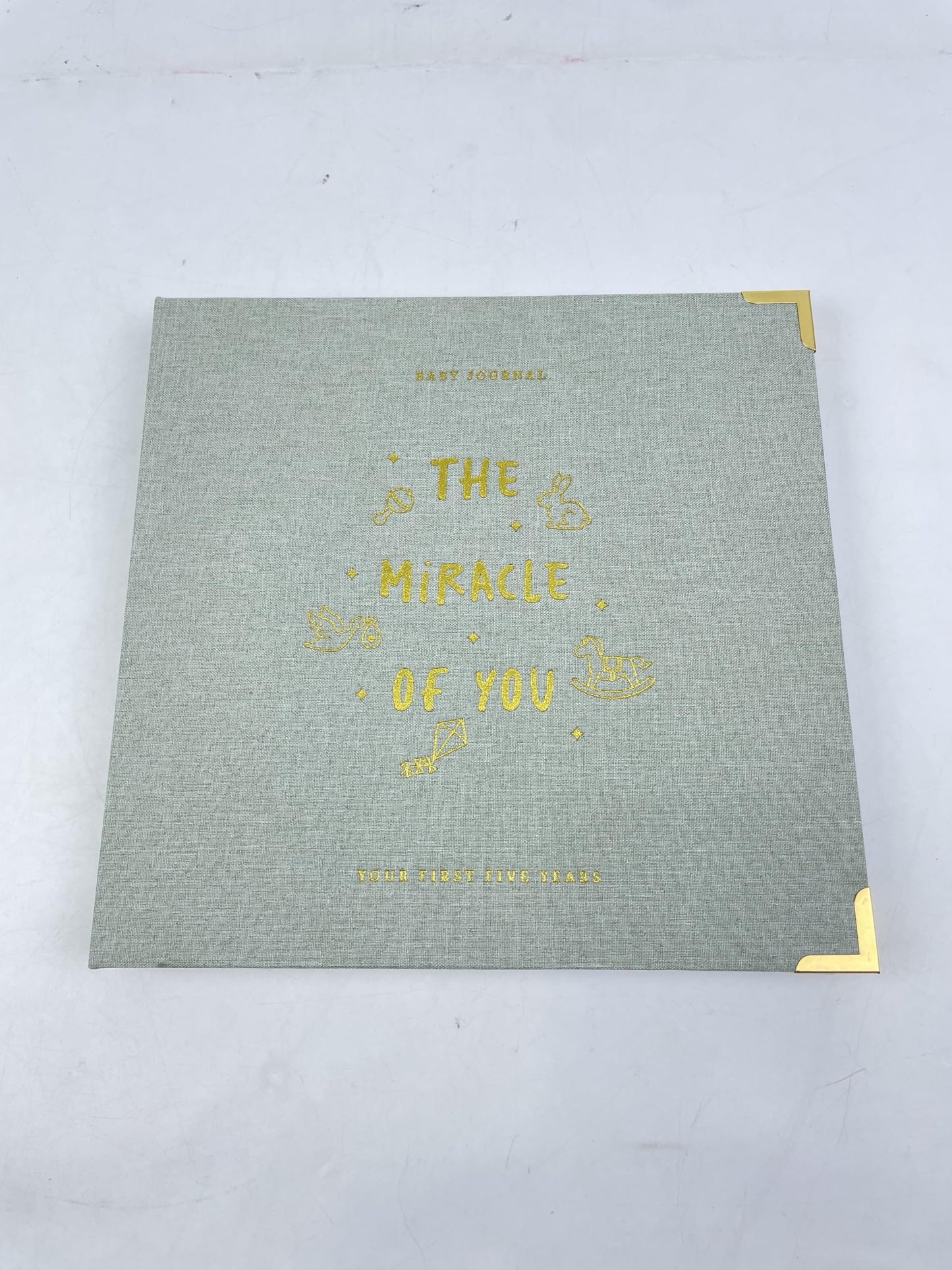 Keepsake Baby Memory Book for Boys and Girls - Timeless First 5 Year Baby Book - Neutral Journal Scrapbook or Photo Album - Record a Milestone for Every Event from Birth to Age 5