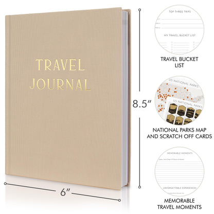 ZICOTO Beautiful Travel Journal For Women - Linen Adventure Diary and Planner To Give As a Gift - The Perfect Journal to Keep All your Travel Memories For Years To Come