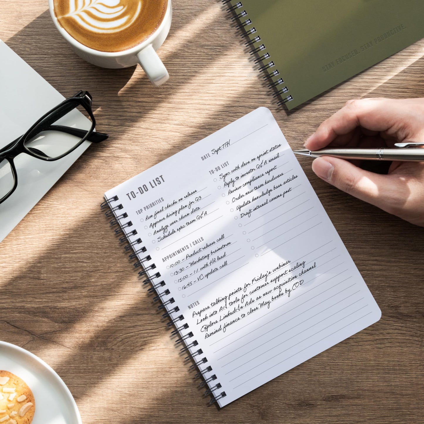 ZICOTO Aesthetic To Do List Notebook For Work or Home - Simple Daily Planner to Easily Organize Your Tasks And Boost Productivity - Stylish Undated Organizer Supplies For Women and Men