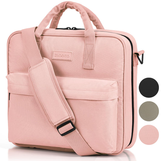 Sturdy 3 Ring Zipper Binder with Shoulder Strap for School - Beautiful 2 Inch Zip Up Binder with Extra Pockets Holds 500 Sheets, Books & Laptop - Easy to Carry and Made of Durable Premium Fabrics