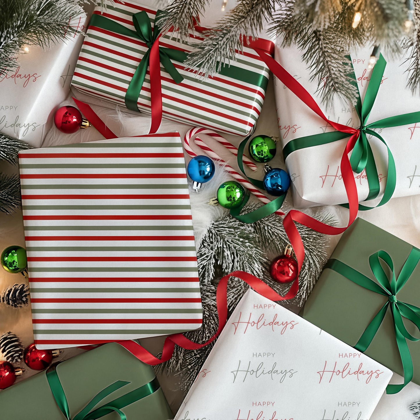 Beautiful Christmas Gift Wrapping Paper Rolls For Small & Medium Size Gifts - Set of 3 Quality Paper Rolls With Cute Designs - Add a Touch of Magic to Every Gift You Wrap - 17 in x 120 in Per Roll