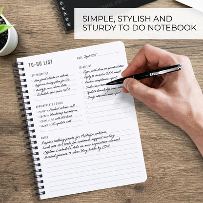 ZICOTO Aesthetic To Do List Notebook For Work or Home - Simple Daily Planner to Easily Organize Your Tasks And Boost Productivity - Stylish Undated Organizer Supplies For Women and Men