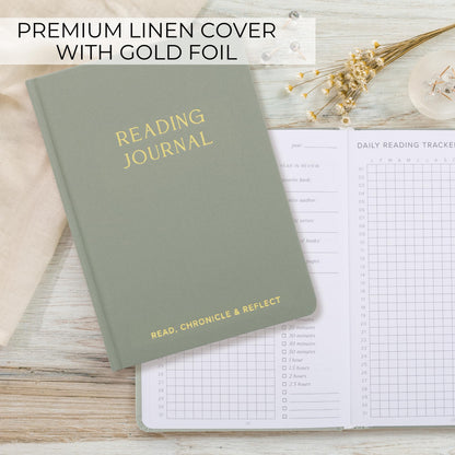 ZICOTO Beautiful Reading Journal for Book Lovers - Linen Hard Cover Book Makes a Great Gift for Readers - The Perfect Tracker with Reading Log & Review Pages For Keeping Notes on Your Favorite Books