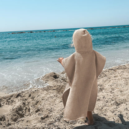 ZICOTO Soft Hooded Beach Towel for Kids - Cute Towel for Babies and Toddler Made of Waffle Cotton - Perfect Lightweight and Absorbent for Bath, Beach, Pool